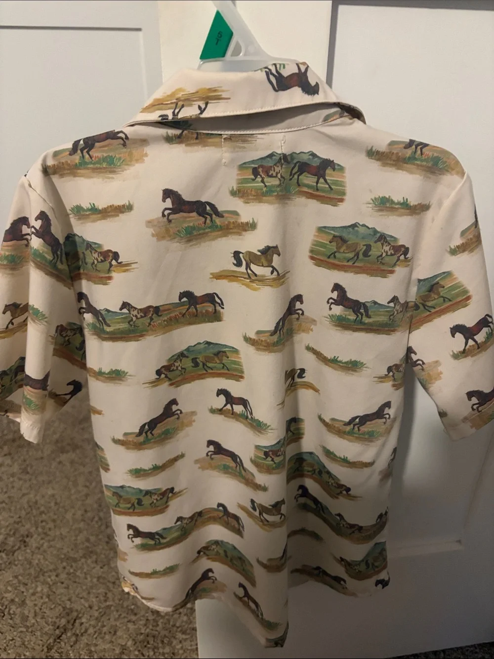 Horse-Print Button-Down Shirt for Kids